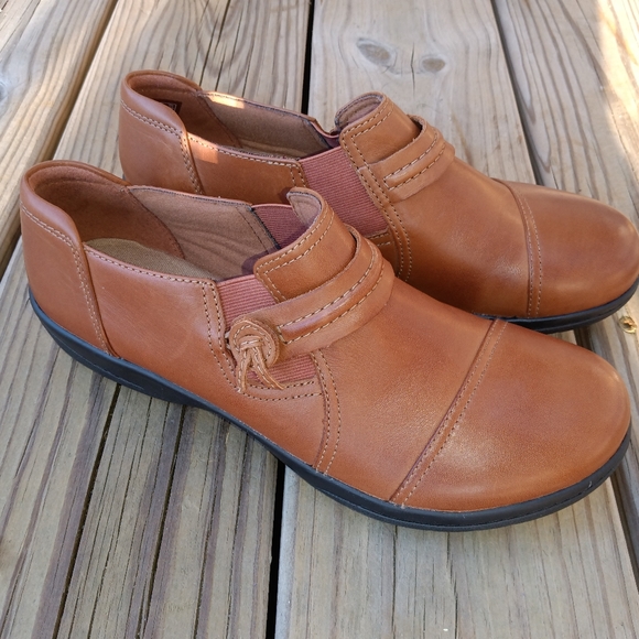 Clarks | Cheyn Madi Loafers Camel Brown Leather Comfort Shoes Size 7M Womens - Picture 3 of 12